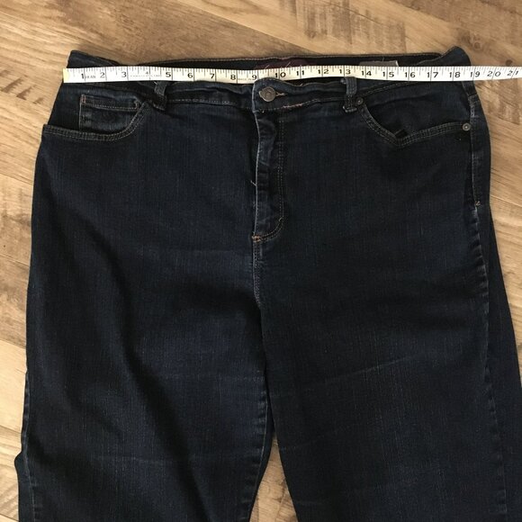 Gloria Vanderbilt Dark Blue Amanda Average Missy Denim Jeans 18 - Picture 6 of 10